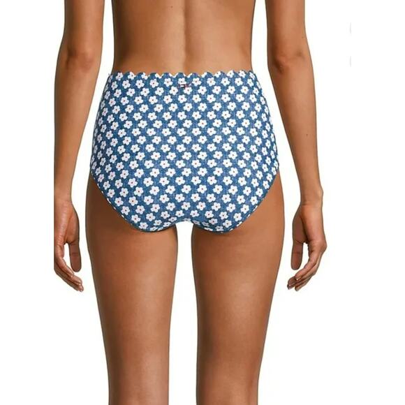 Tommy Hilfiger Floral Scalloped High-Waist Swimsuit Bottoms NWT - Picture 2 of 11